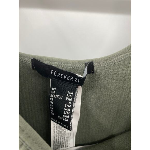 New Forever 21 Women S/M Compression Leotard gray Sleeveless ribbed Jumpsuits - Picture 3 of 5